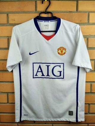 Manchester United Jersey Small 2008 2009 Away Shirt 287611 - 105 Soccer Nike