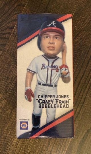 Atlanta Braves Chipper Jones " Crazy Train " Sga Bobblehead -