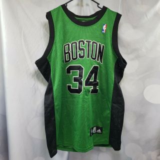 Adidas Authentic Boston Celtics Paul Pierce 34 Jersey Size 48 Green Alternate
