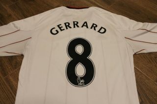 Steven Gerrard Liverpool Adidas Away Football Shirt 2010 2011