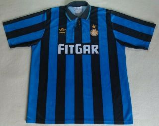 Inter Milan 1991/1992 Home Football Jersey Umbro Soccer Shirt Maglia Sz Xxl 2xl