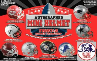 Minnesota Vikings 2019 Tristar Autograph Mini Helmet 1/2 Case 5box Break