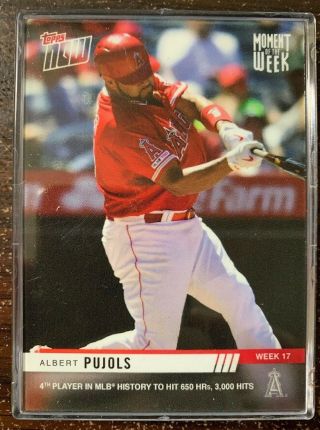 2019 Topps Now Mow - 17 White Albert Pujols Moment Of The Week 17 650 Hrs 3000