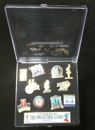 1996 Atlanta Olympics Pin Set Complete With Box Vtg Olympics Games