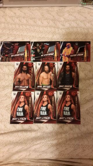 Slam Attax Universe X 3 Ring Mat Relic Card & 6 X Collector Cards