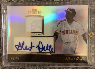 2011 Topps Tribute Albert Belle Game Jersey Autograph Auto 48/99