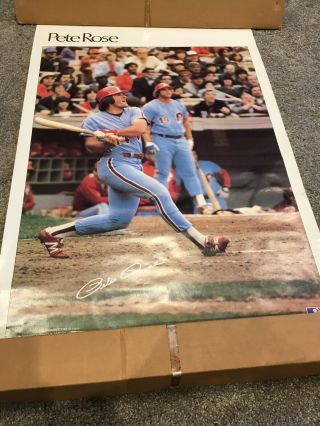 1979 Sports Illustrated Pete Rose Poster Just Opened Box Phillies