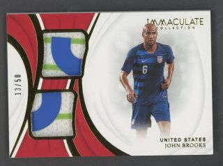 2018 - 19 Immaculate Soccer John Brooks Dual Patch 13/50 Usa