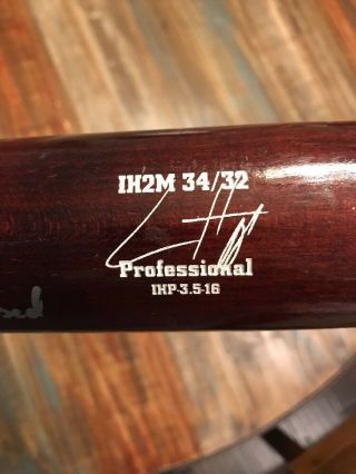 Ian Happ Game 2016 Bat Autographed Signed Bat JSA Actually His Bat 2