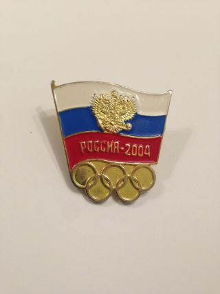 Olympic Games Athens 2004 Russian Noc Badge Pin