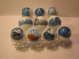Toronto Argonauts Football Cfl Glass Marbles 5/8 Size With Marble Stands