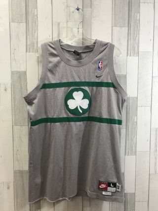Vintage Boston Celtics Paul Pierce Nba Nike Retro Rewind Jersey Size L Gray