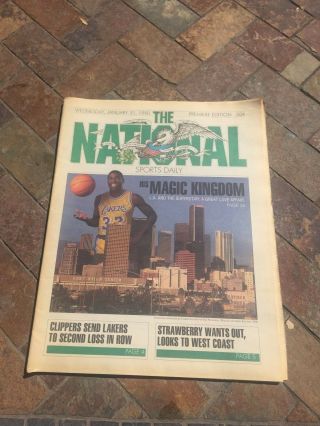 Magic Johnson,  La Skyline,  1st Issue Of The National,  Daily Sports Newspaper