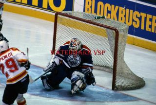 Bill Ranford Edmonton Oilers 35mm Slide Negative Vintage Hockey Nhl C9