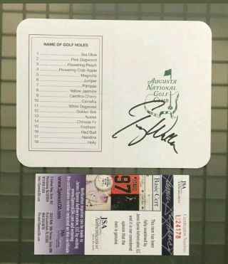 Jsa Jimmy Walker Signed Augusta Golf Scorecard