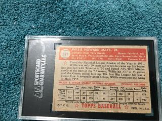 1952 Topps 261 Willie Mays Rookie SGC 20 1.  5.  Look at Centering/Corners/Read 3