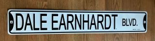 Nascar Dale Earnhardt Blvd Metal Street Sign 36” X 6” Signed