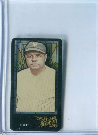 2019 Topps Allen & Ginter Babe Ruth Stained Glass Mini 354 Sp From Rip Card /25