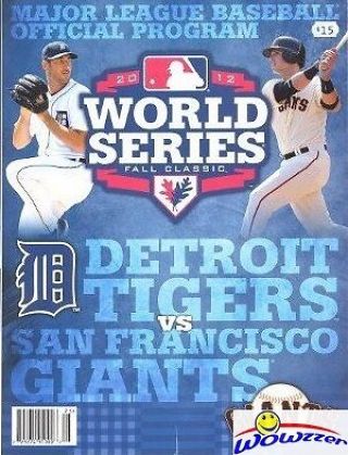 2012 Official Baseball World Series Program - Giants Vs Tigers - Never Opened
