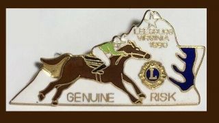 Risk 1980 Kentucky Derby Winner - 1990 Leesburg,  Va.  Lions Club Pin