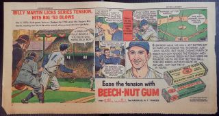 1954 Billy Martin Beech - Nut Gum Ad Sunday Comics 5/16/54