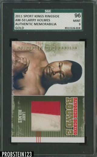 Larry Holmes 2011 Ringside Boxing Am - 50 Gold 1/10 Fight Worn Patch Sgc