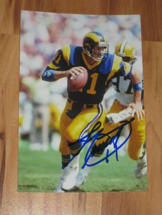 Los Angeles Rams Jim Everett Signed 4x6 Photo Nfl Autograph 1