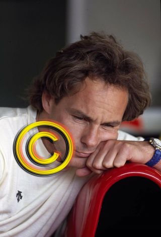 Racing 35mm Slide F1,  Gerhard Berger Ferrari,  1993 San Marino Formula 1