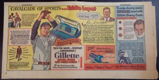 1954 Eddie Lopat Gillette Ad Sunday Comics 2/14/54 (a)