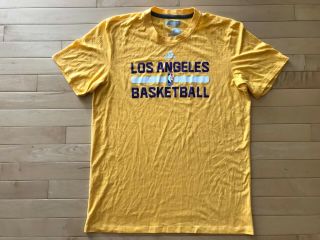 Adidas Aeroknit Los Angeles Lakers Gold Practice Jersey T Shirt Mens Sz Large