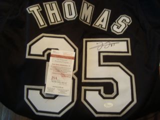 Frank Thomas Autographed Chicago White Sox Xl Black Jersey Jsa Certified