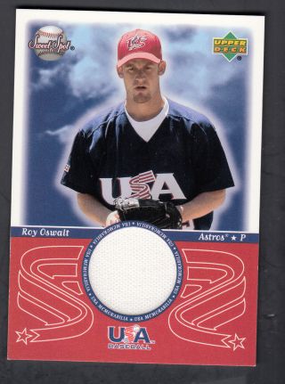 Roy Oswalt 2002 Sweet Spot Team Usa Game Worn Jersey Card
