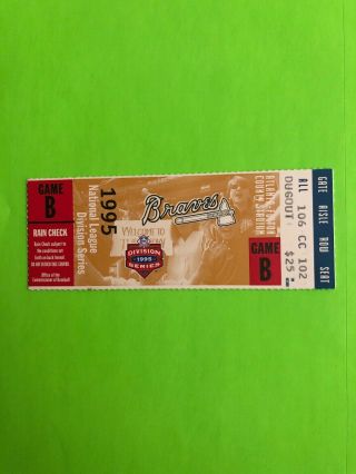 1995 National League Division Series Ticket Stub