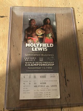 Evander Holyfield Vs Lennox Lewis Boxing Ticket (1999) Mandalay Bay,  Las Vegas