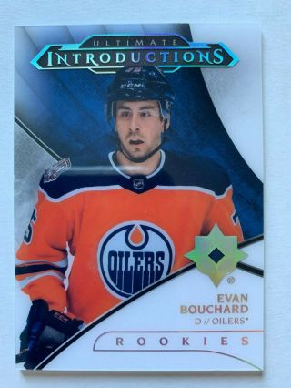 18 - 19 Ud Ultimate Evan Bouchard Rc Rookie Introductions