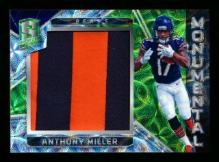 2018 Spectra Anthony Miller Rc Green Monumental Jumbo Patch Bears Rookie 12/50