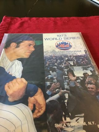 1973 World Series Souvenir Score Card And Program - Mets Vs Athletics