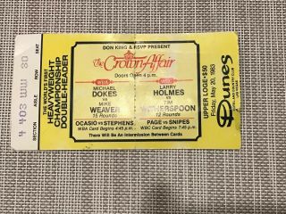 Ticket Stub May 20,  1983 Larry Holmes Vs Tim Witherspoon Dunes Hotel Las Vegas