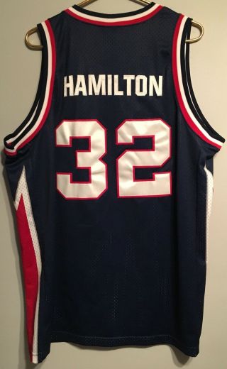 Richard Rip Hamilton Jersey Detroit Pistons 80 Throwback Nike Mens XL Blue 7