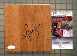 Walt Frazier Signed Hardwood Floorboard Floor Piece Autographed Auto Jsa Hof