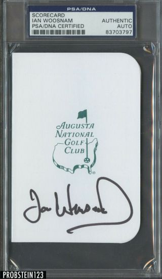 Ian Woosnam Signed Golf Scorecard Auto Autograph Psa/dna Authentic