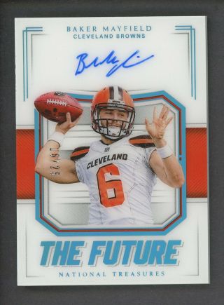 2018 National Treasures The Future Baker Mayfield Rc Rookie Auto 16/25 Browns