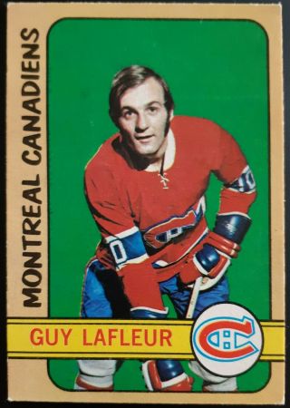 1972 - 73 O - Pee - Chee 59 Guy Lafleur Montreal Canadiens Exmt
