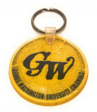 George Washington University Colonials 1988 - 1989 Basketball Schedule Keychain