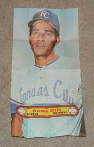1972 Topps Baseball Large Poster Amos Otis Kc Kansas City Royals 6