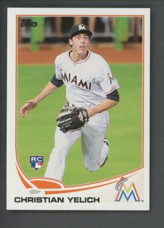 2013 Topps Update Us290 Christian Yelich Miami Marlins Rc Rookie 4
