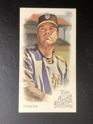 2019 Topps Allen & Ginter Mike Piazza Mini Extended Exclusive Mets 384