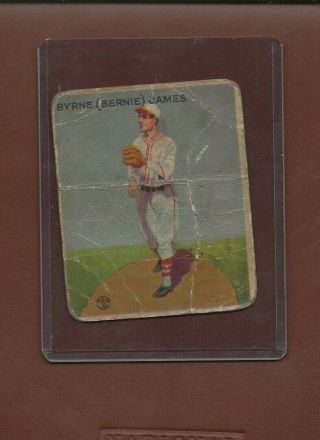 1933 Goudey Chewing Gum Baseball 208 Bernie James,  York Giants,  Poor