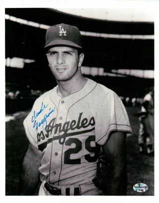 Chuck Essegian Signed 8x10 Vintage Photo Autograph La Dodgers Pose Auto