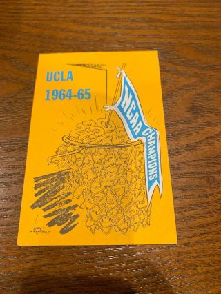 1964 - 65 Ucla Basketball Pocket Schedule